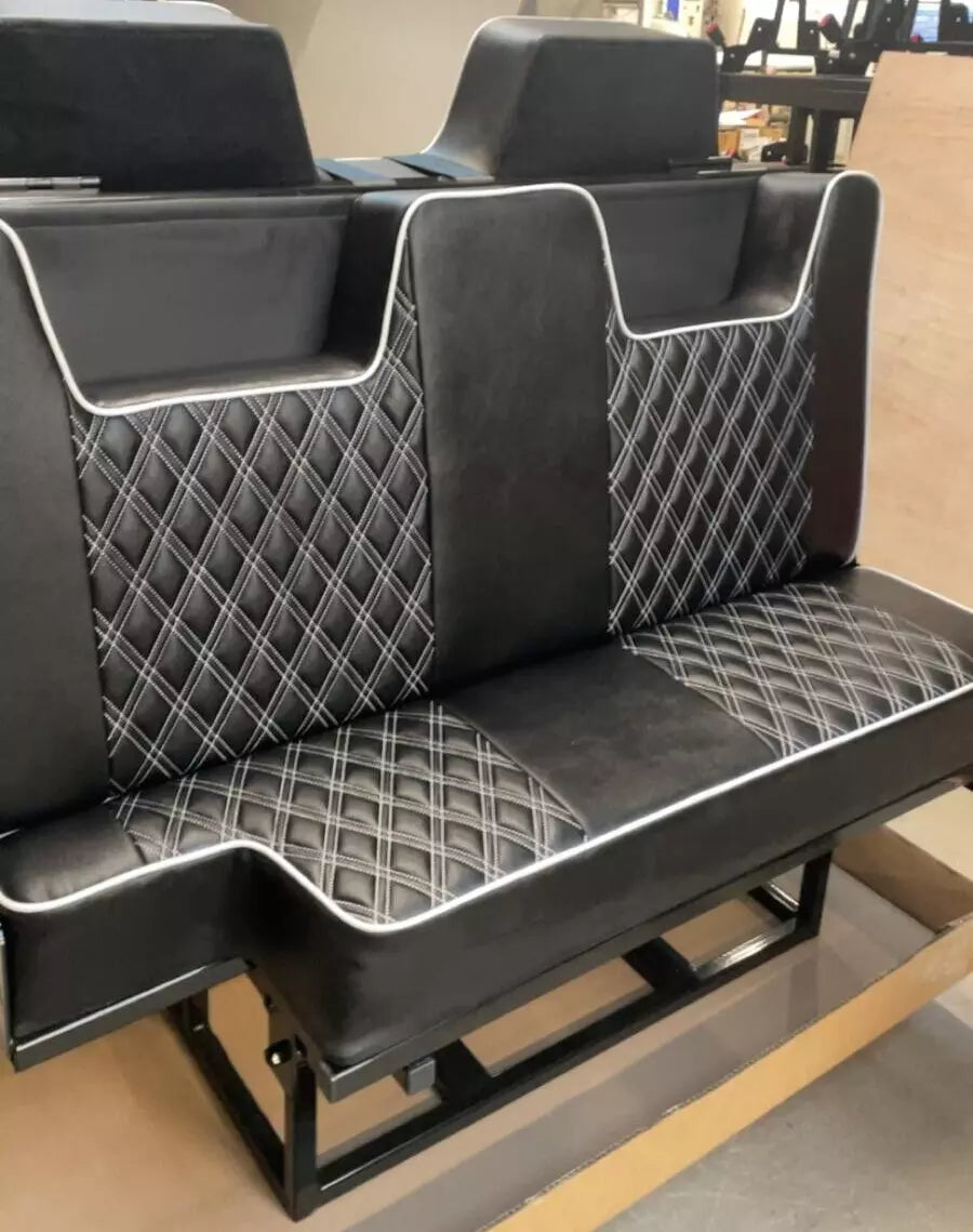 3/4 4PC Rock & Roll Bed VW T4 T5 T6 Custom Vivaro Trafic Campervan (D/D W)